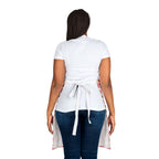 Red Floral Geometric Apron — Casual Kitchen Cooking & Baking Apron
