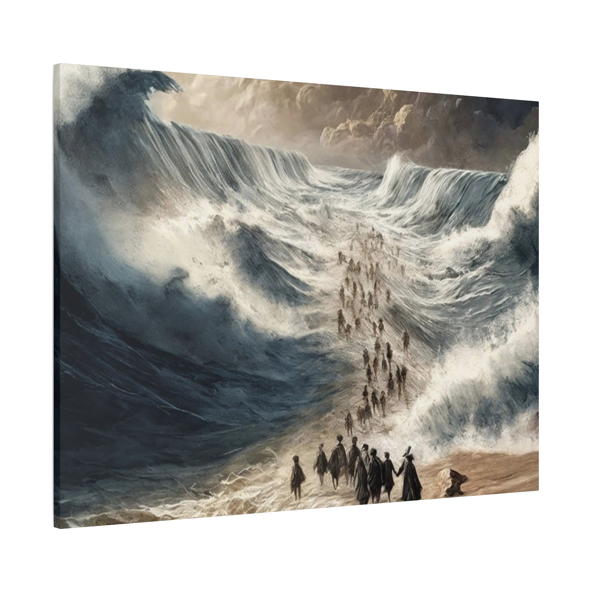 Biblical Exodus Wall Canvas — Parting of the Red Sea Matte Stretched Canvas