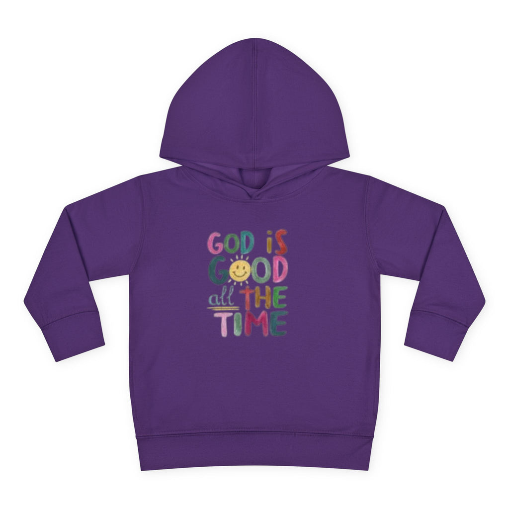 Toddler Hoodie — "God Is Good All The Time" Cute Faith Pullover