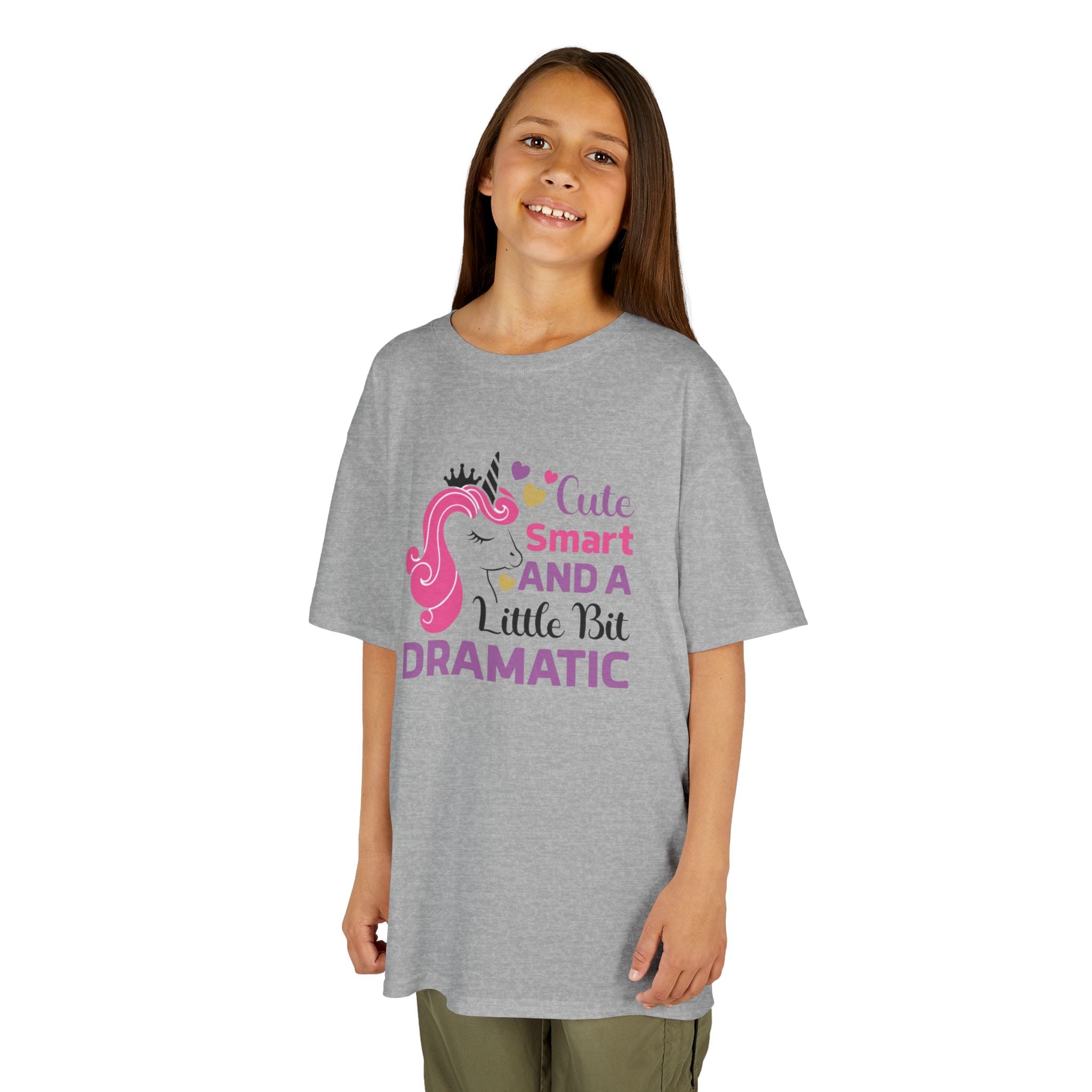 Kids T-Shirt — Cute Smart And A Little Bit Dramatic Unicorn Tee
