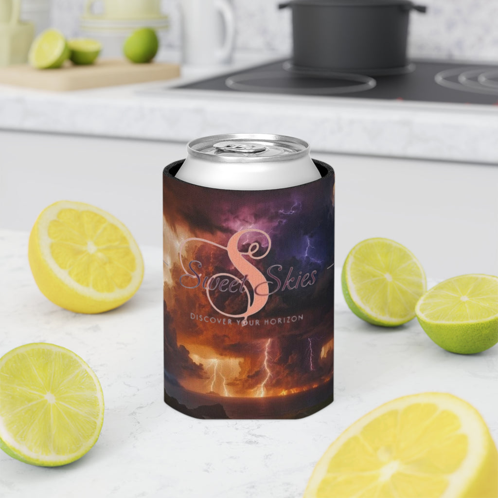 Sweet Skies Stormscape Can Cooler – Scenic Lightning Beach Beverage Insulator