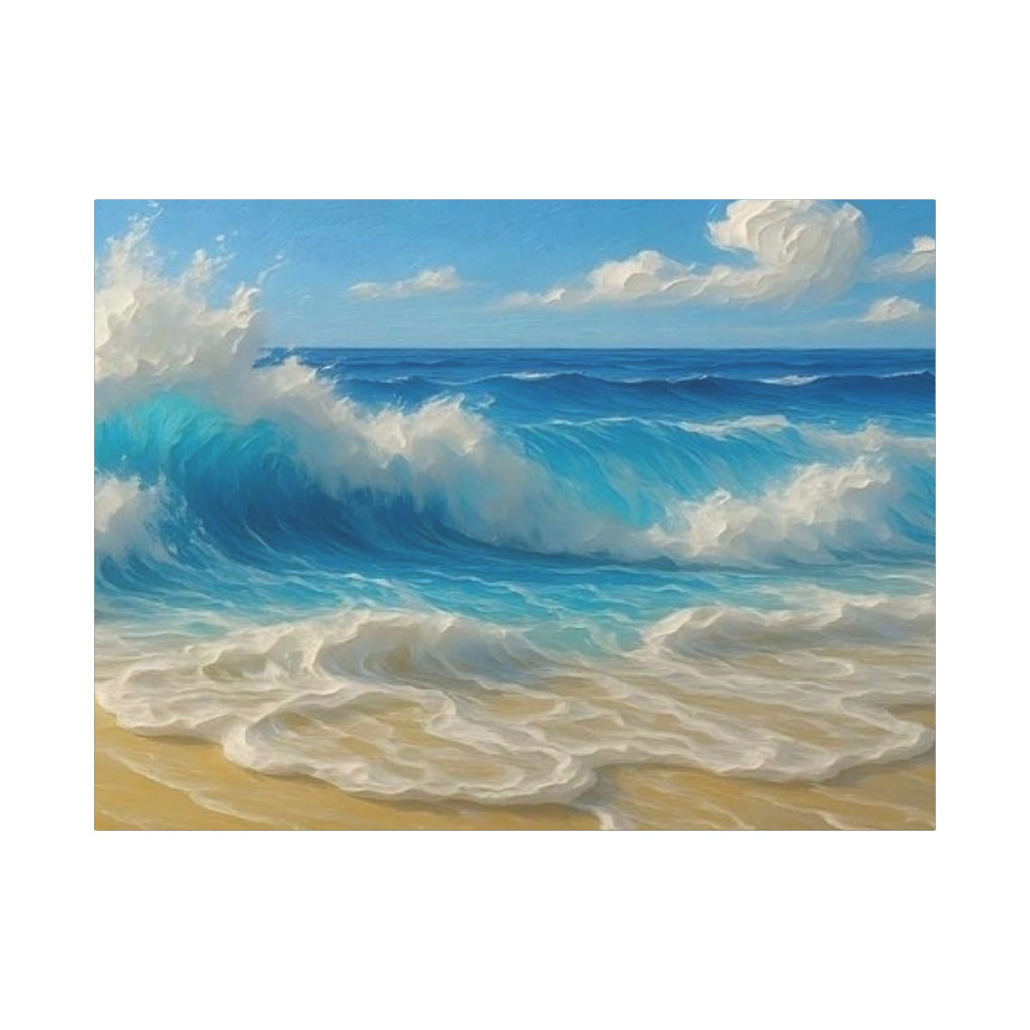 Sunny Beach Waves-Matte Canvas, Stretched, 1.25"