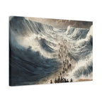 Biblical Exodus Wall Canvas — Parting of the Red Sea Matte Stretched Canvas