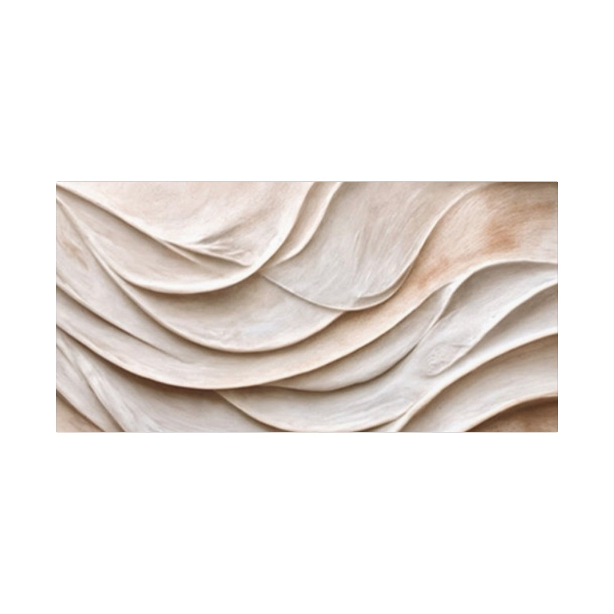 Neutral Abstract Wave Texture Matte Canvas Wall Art