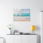 Seaside Waves Matte Canvas Print — Tranquil Beach Wall Art, Stretched 1.25"