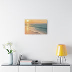 Sunset Beach Canvas Print — Seaside Wall Art Matte Stretched 1.25"