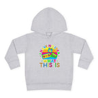 Toddler Hoodie — "I Have No Idea What This Is" Colorful Toy Graphic