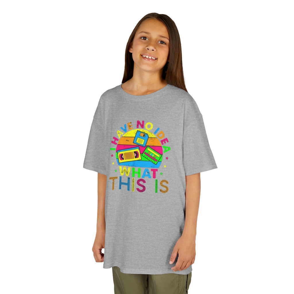 Kids T-Shirt — "I Have No Idea What This Is" Colorful Retro Toy Graphic
