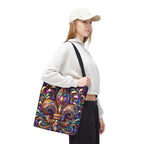 Fleur-de-Lis Jewel Tote Bag — Colorful Mardi Gras Boho Carryall