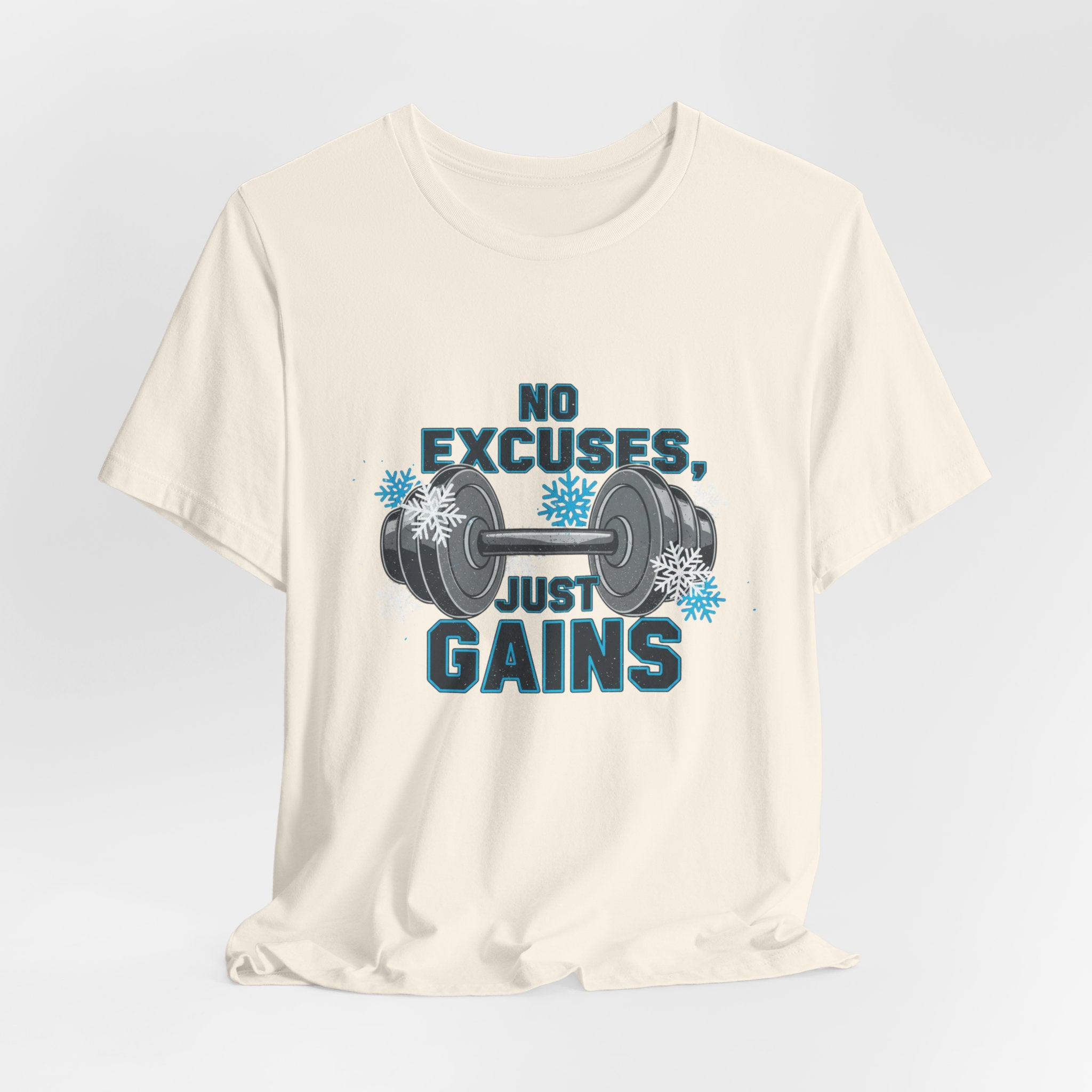 No Excuses Just Gains T-Shirt | winter workout shirt, gym motivation