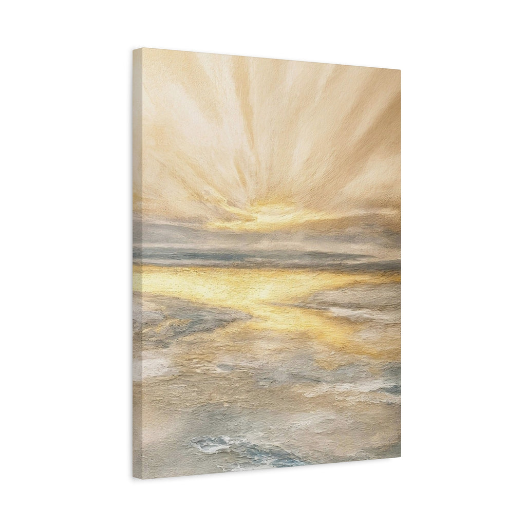Golden Sunrise Seascape Canvas