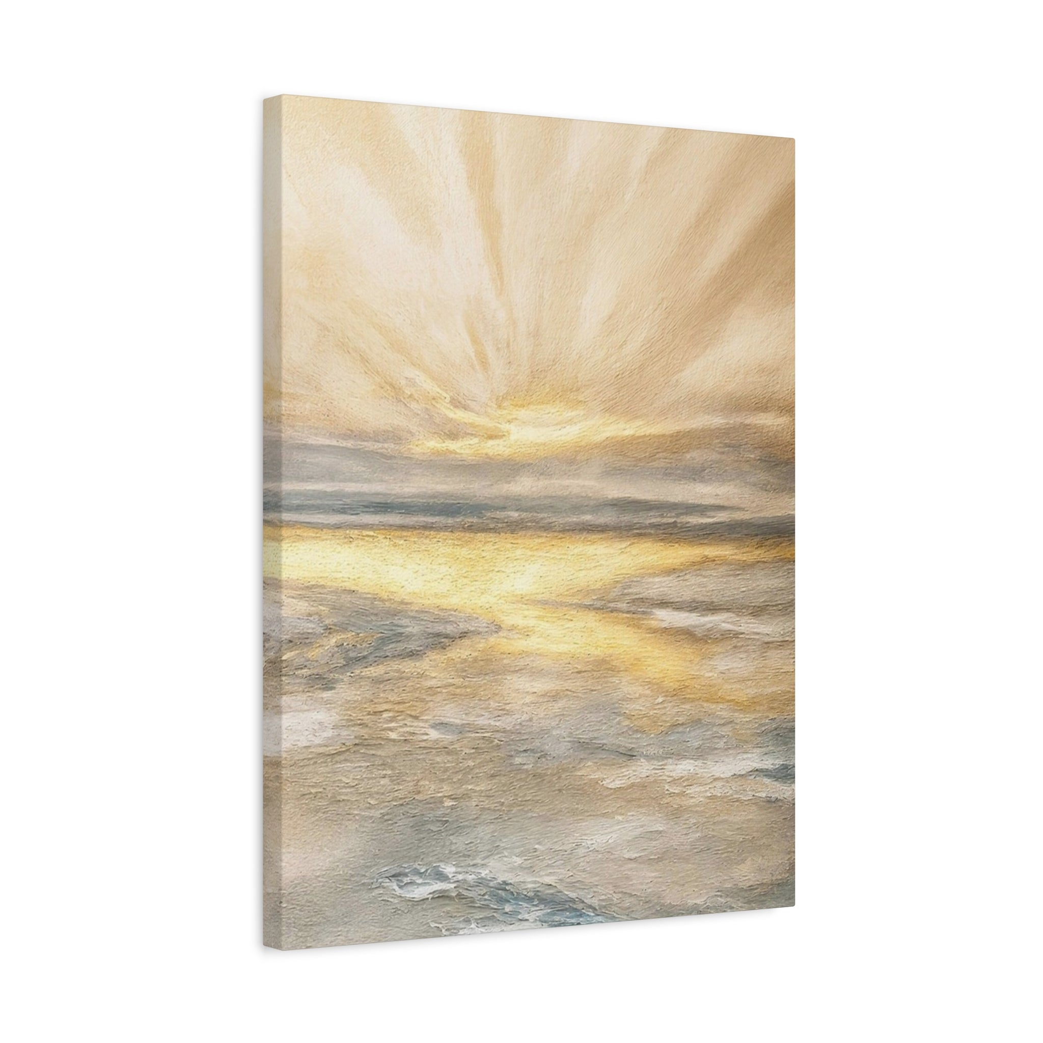 Golden Sunrise Seascape Canvas