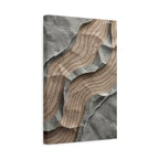 Abstract Textured Waves Matte Canvas Wall Art, Stretched 1.25"
