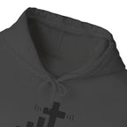 Christian Faith Hoodie — "Get Connected" Signal Bars Cross Design