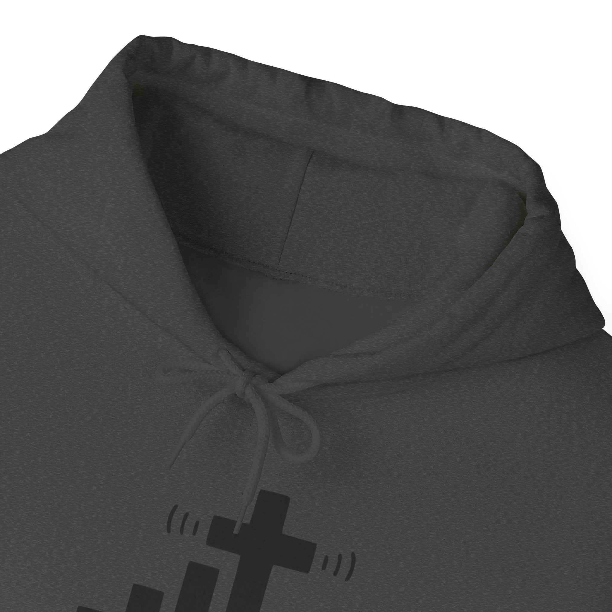 Christian Faith Hoodie — "Get Connected" Signal Bars Cross Design