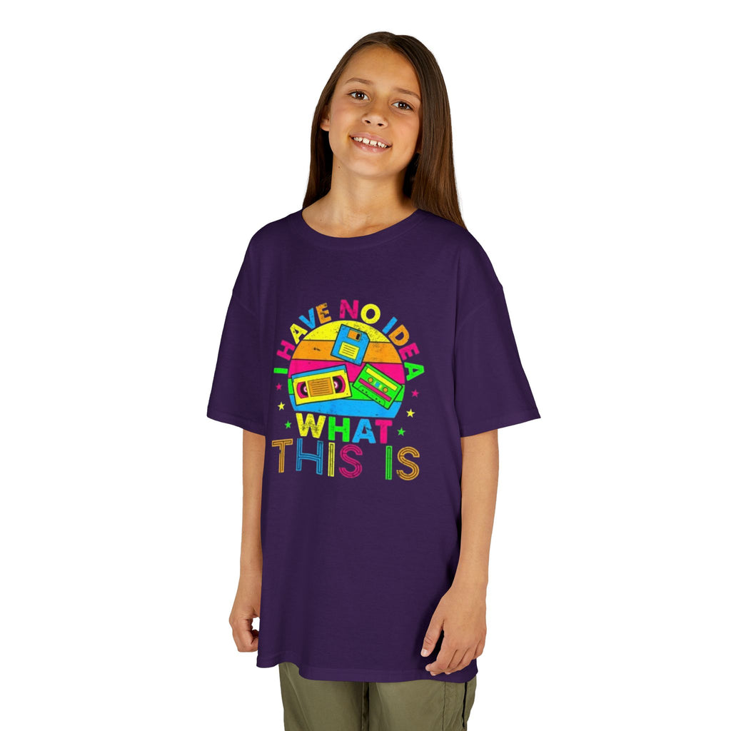 Kids T-Shirt — "I Have No Idea What This Is" Colorful Retro Toy Graphic
