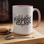 Created with a Purpose Ceramic Mug — Inspirational Ephesians 2:10 Coffee Cup