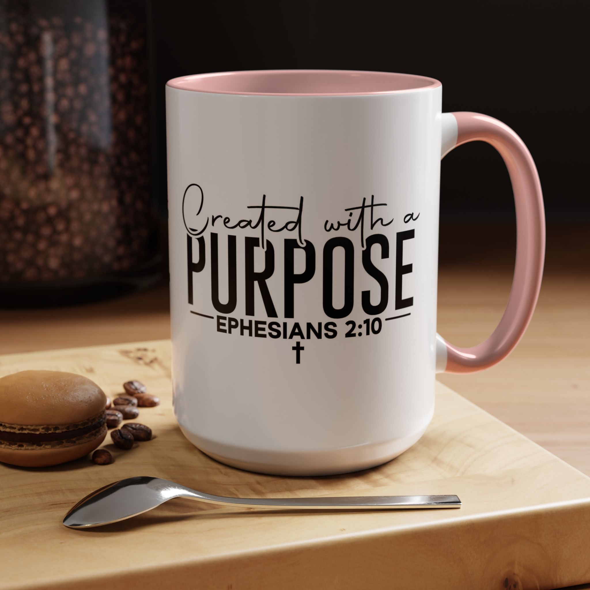 Created with a Purpose Ceramic Mug — Inspirational Ephesians 2:10 Coffee Cup