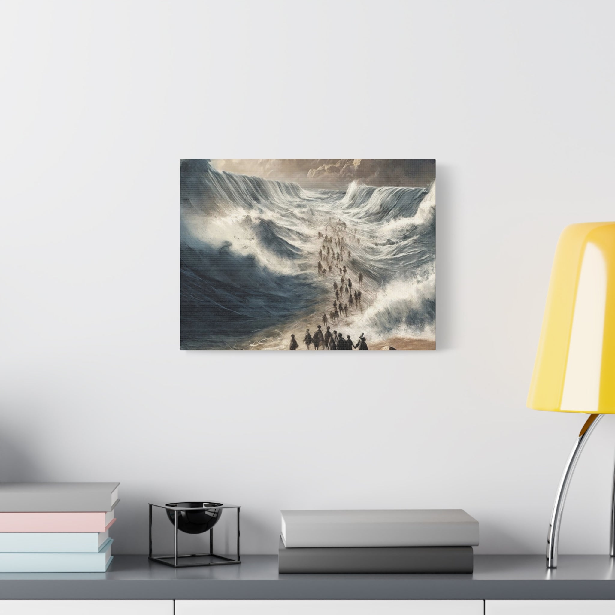 Biblical Exodus Wall Canvas — Parting of the Red Sea Matte Stretched Canvas