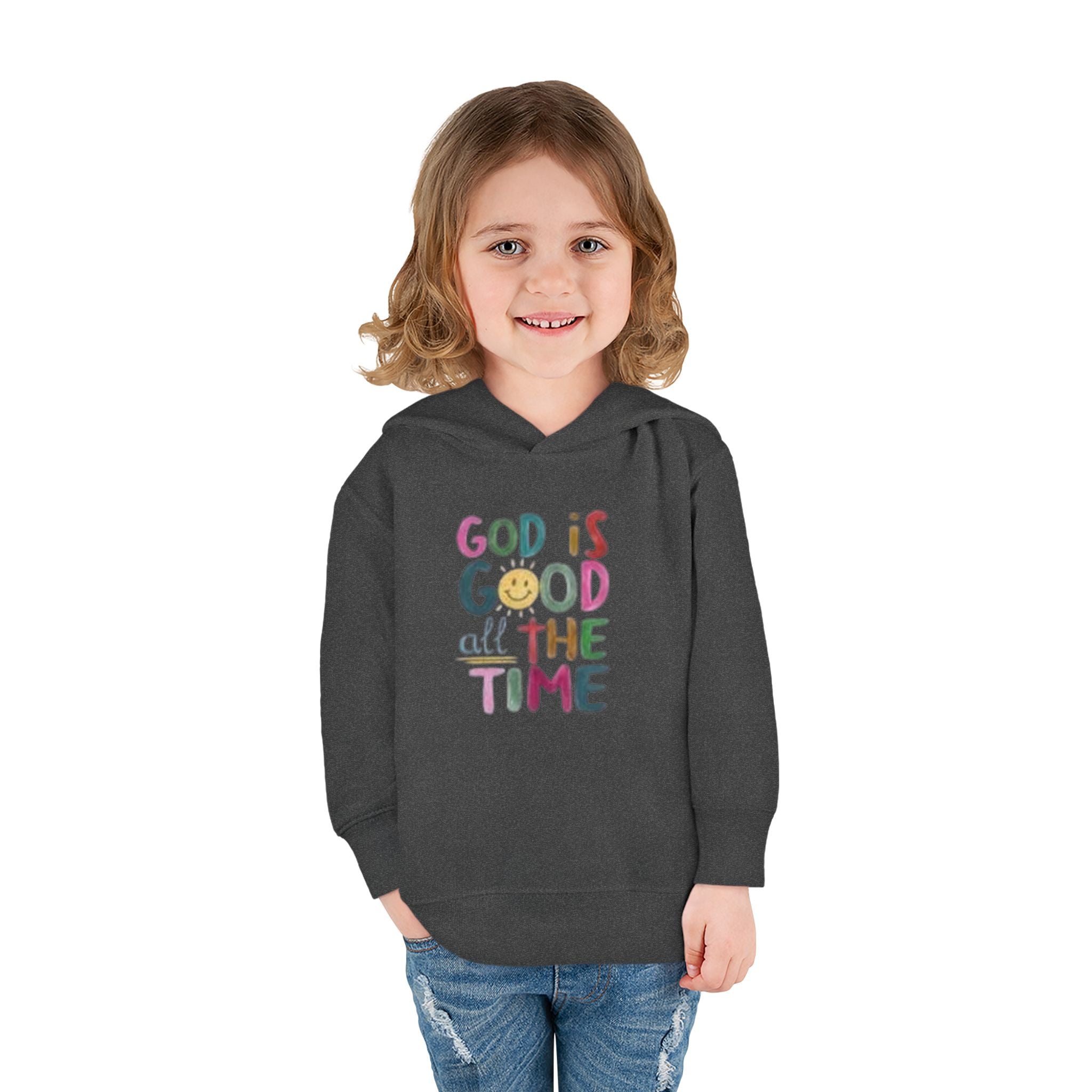 Toddler Hoodie — "God Is Good All The Time" Cute Faith Pullover
