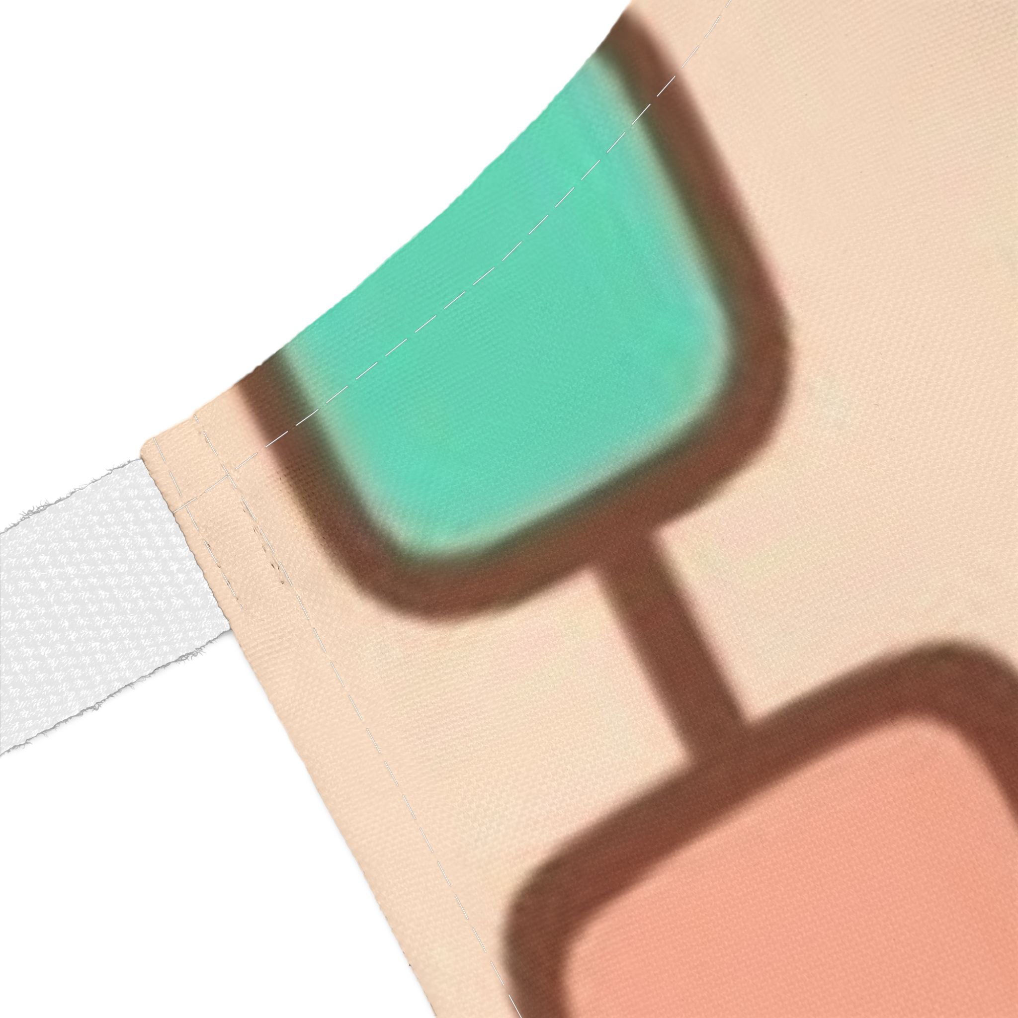 Retro Geometric Apron — Mid Century Mod Pattern in Orange, Peach & Teal