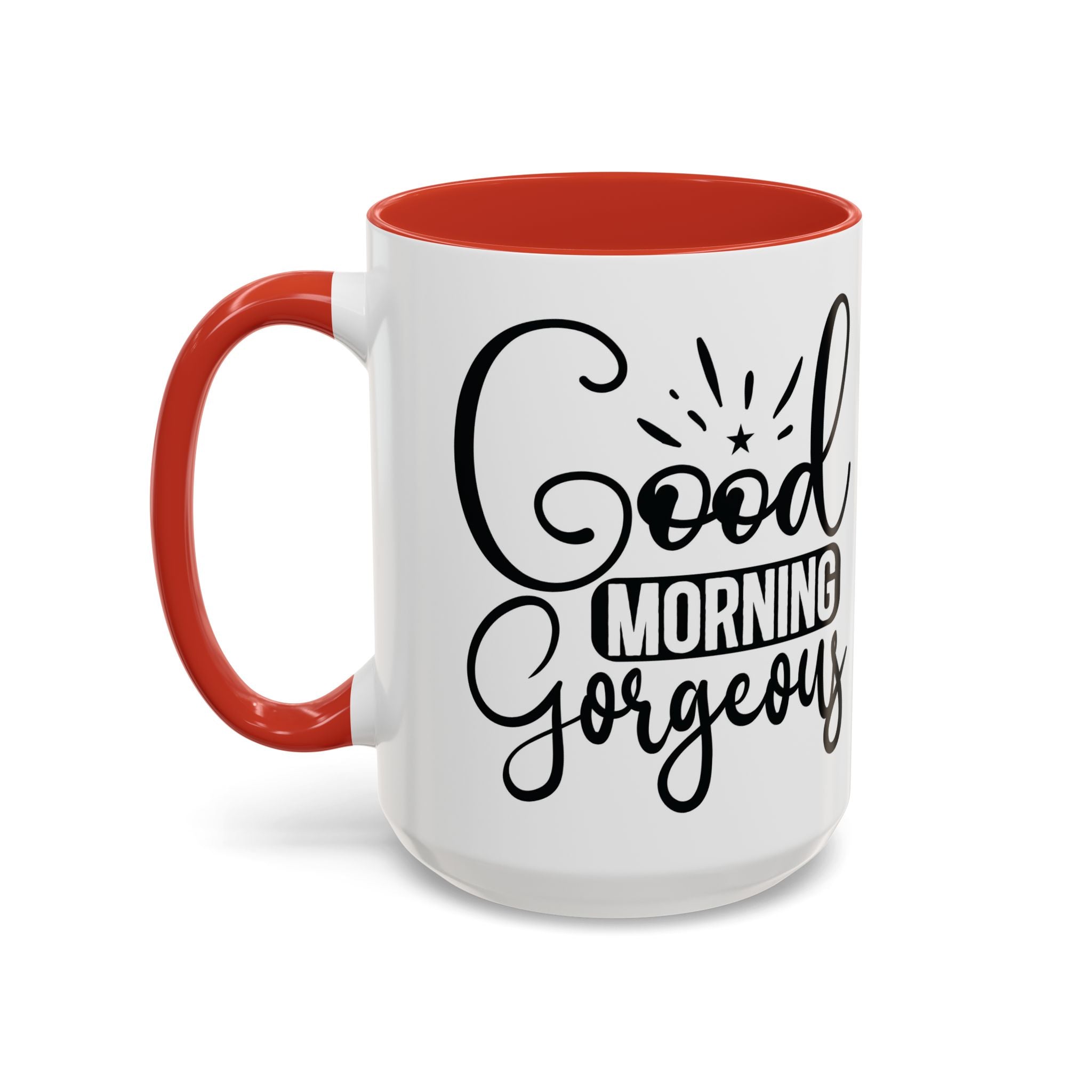 Good Morning Gorgeous Accent Coffee Mug – 11/15oz Pink Interior
