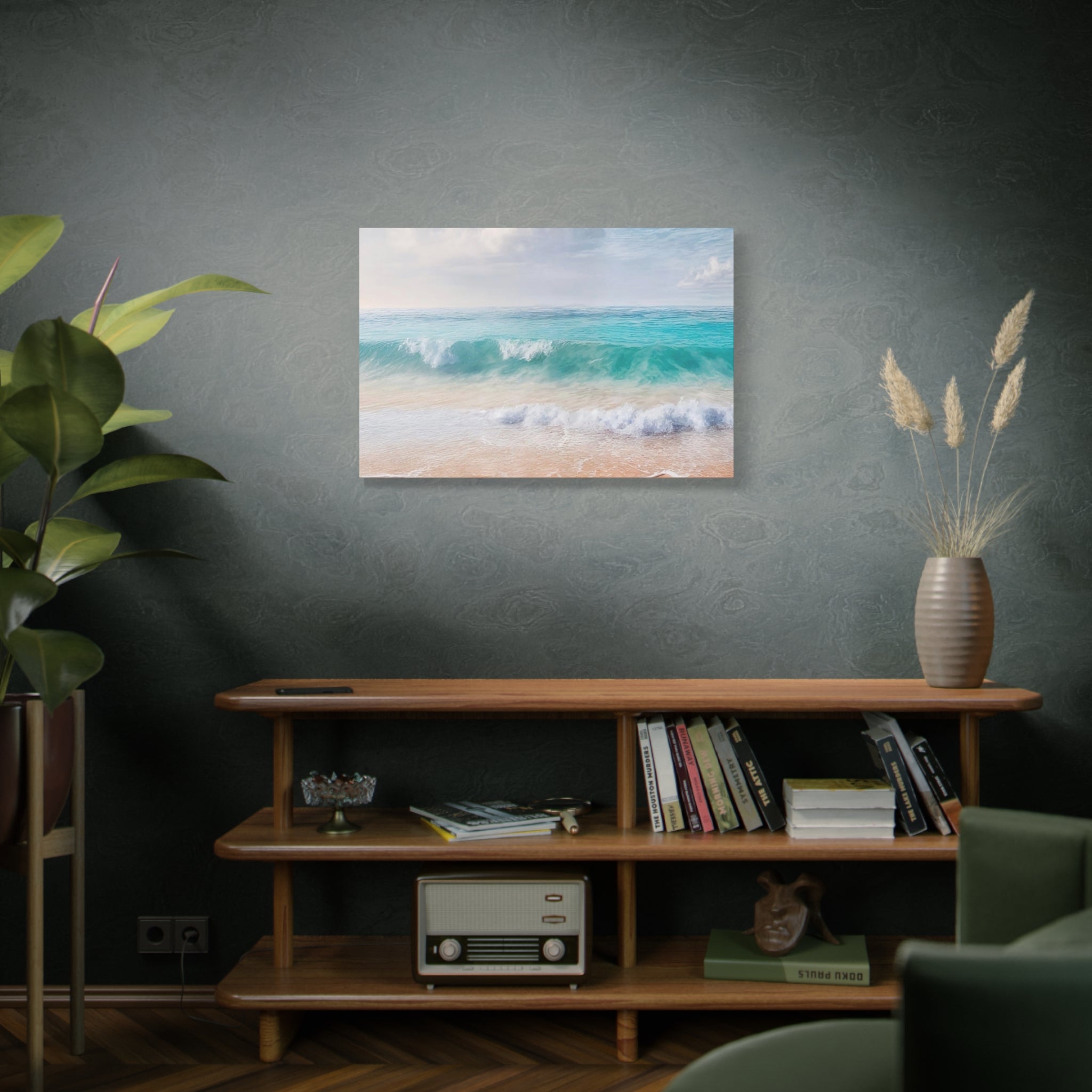 Seaside Waves Matte Canvas Print — Tranquil Beach Wall Art, Stretched 1.25"