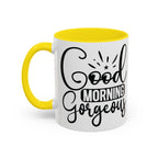 Good Morning Gorgeous Accent Coffee Mug – 11/15oz Pink Interior