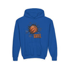 Youth Basketball Hoodie – "Basket Ball" Graphic Pullover for Kids