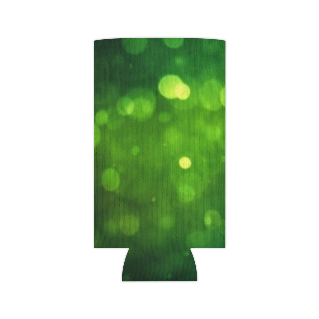 Green Bokeh Can Cooler – Insulated Beverage Koozie