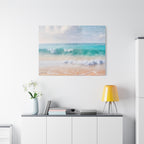 Seaside Waves Matte Canvas Print — Tranquil Beach Wall Art, Stretched 1.25"