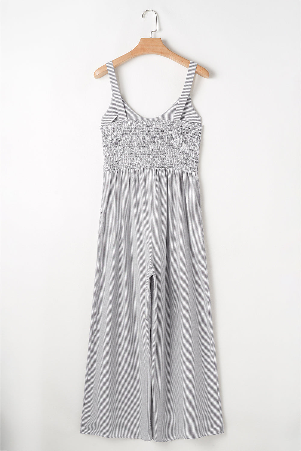 Sleeveless Striped Wide Leg Jumpsuit