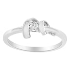 10K White Gold Diamond Promise Ring (1/10 Cttw, H-I Color, SI2-I1 Clarity)-1