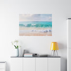 Seaside Waves Matte Canvas Print — Tranquil Beach Wall Art, Stretched 1.25"