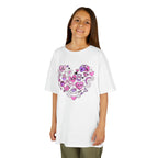 Kids Heart Doodle Tee — Cute Pink Valentine Heart Graphic Shirt