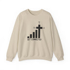 Crewneck Sweatshirt — "Get Connected" Cross Signal Christian Faith Pullover