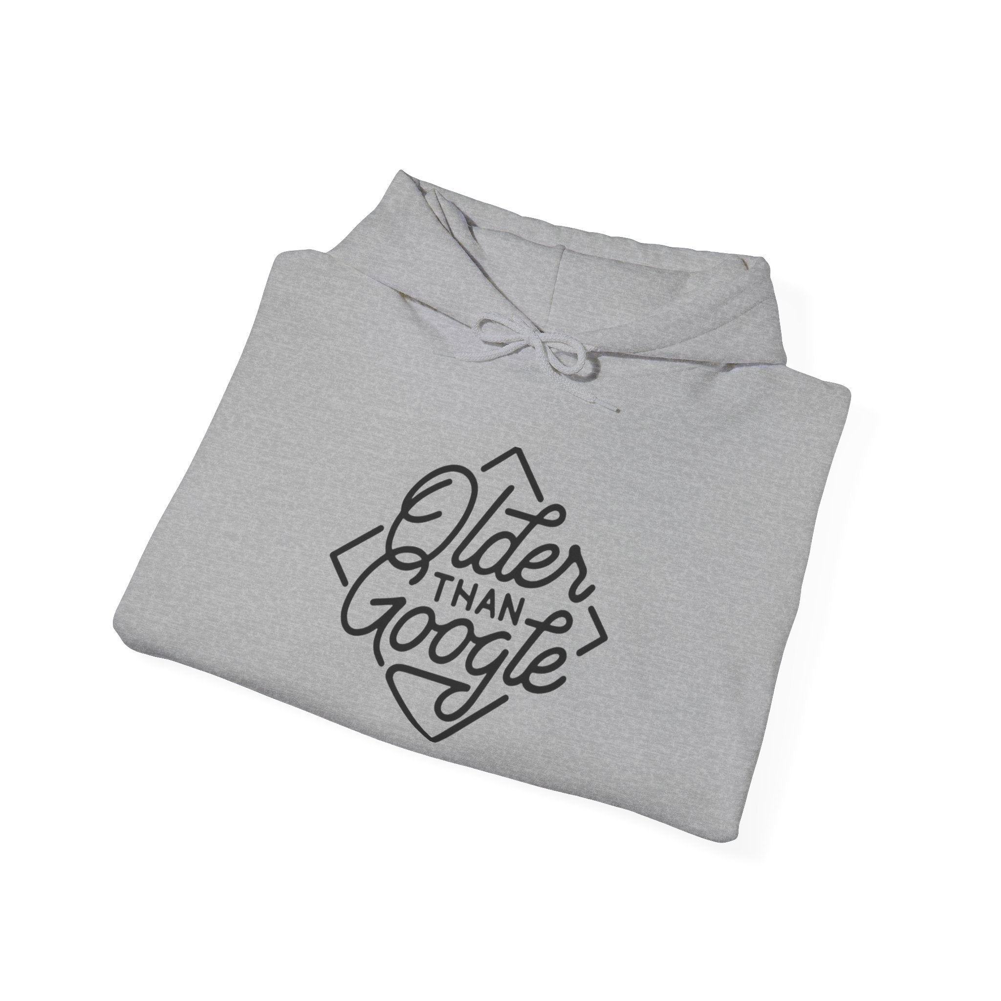 Hoodie — "Older Than Google" Vintage Script Pullover