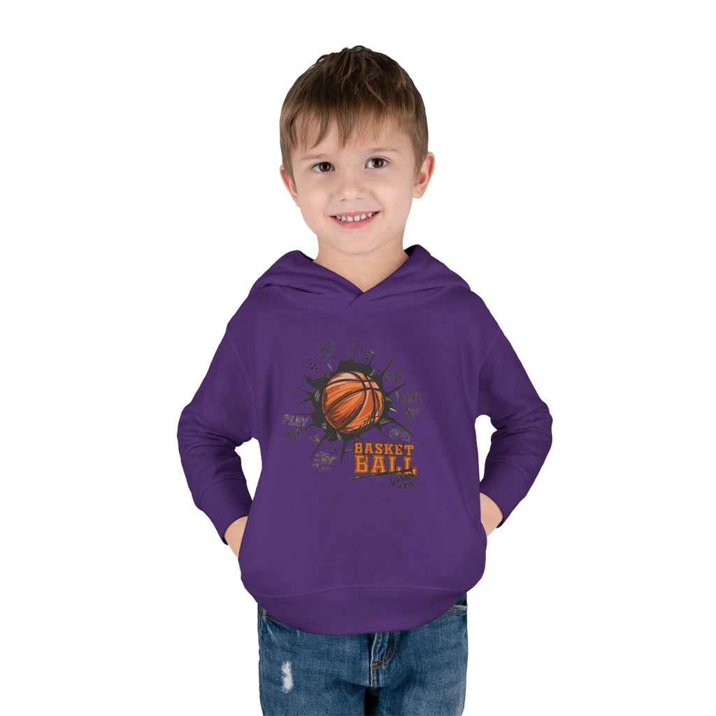 Toddler Basketball Hoodie – 'Ball' Graphic Pullover for Kids