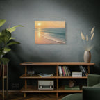 Sunset Beach Canvas Print — Seaside Wall Art Matte Stretched 1.25"