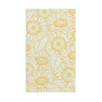 Sunflower Sketch Hand Towel — Yellow Floral Kitchen & Bathroom Accent