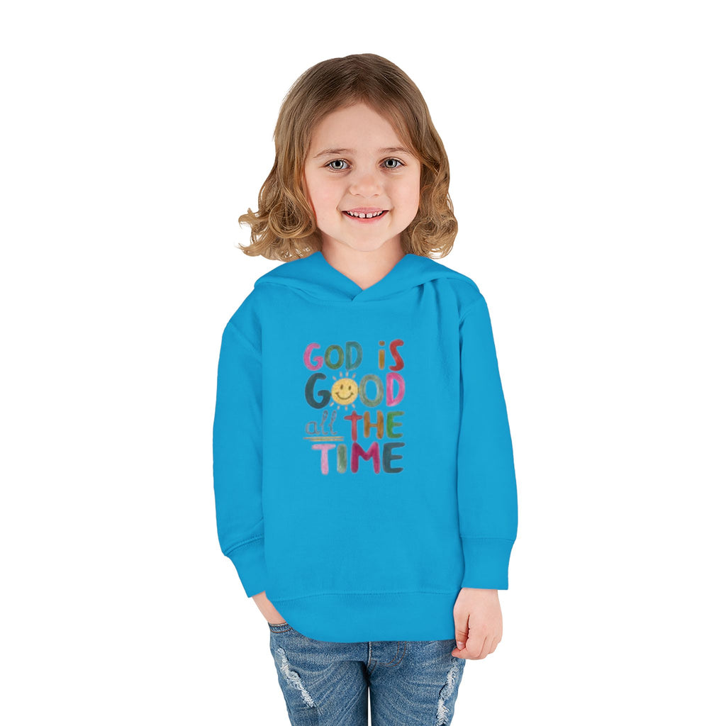 Toddler Hoodie — "God Is Good All The Time" Cute Faith Pullover