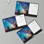 2026 Aurora Desktop Calendar - Scenic Monthly Grid