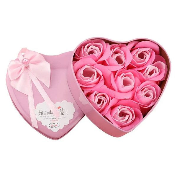 Red Soap Rose Flower Gift Set Valentine Birthday