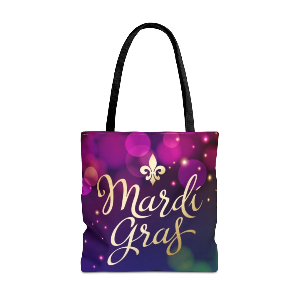 Mardi Gras Tote Bag — Purple Gold Fleur-de-Lis Celebration Tote