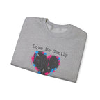 Love Me Gently Grunge Heart Sweatshirt | punk heart design, distressed love