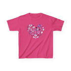 Kids Heart Doodle Tee — Cute Pink Valentine Heart Graphic Shirt