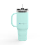 40oz Insulated Travel Mug with Handle — Savvy Sisters Logo Thermal Tumbler