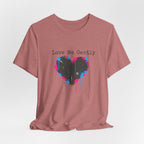 Distressed Graffiti Heart Tee | grunge heart shirt, punk heart design