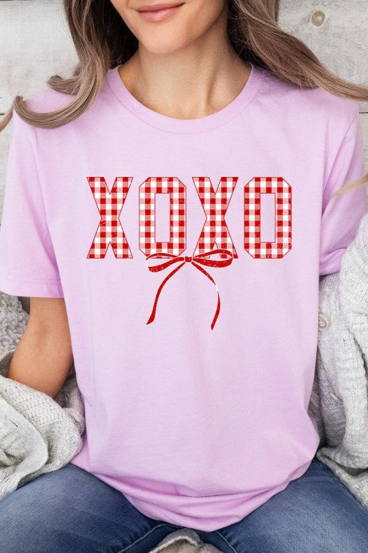 Red Plaid XOXO Valentine Graphic Tee