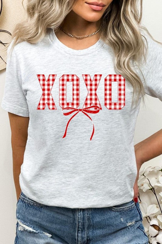 Red Plaid XOXO Valentine Graphic Tee